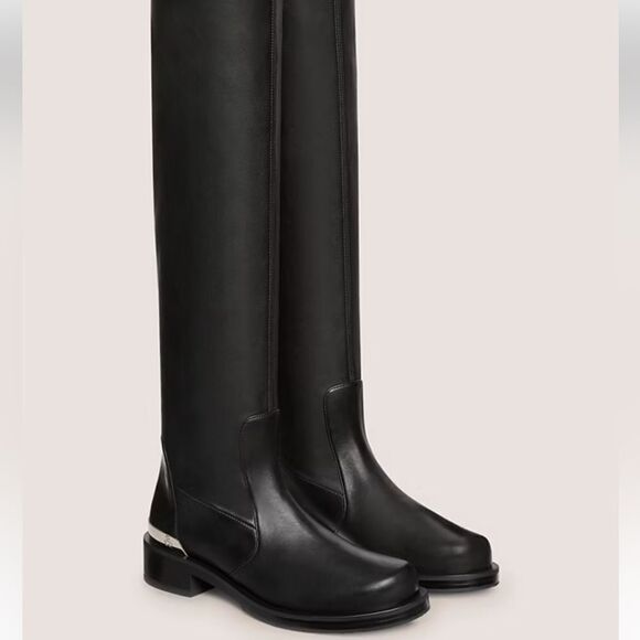 Stuart Weitzman Women's Mercer Bold Sw Logo Slouch Boots Fashion size 8 $ 895.00 - Picture 5 of 6